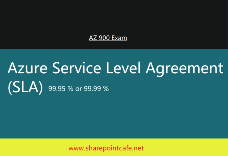 What Is Azure Service Level Agreement Sla